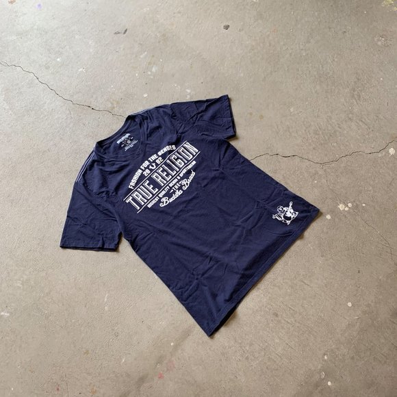 Vintage Navy True Religion Tee - Picture 3 of 4